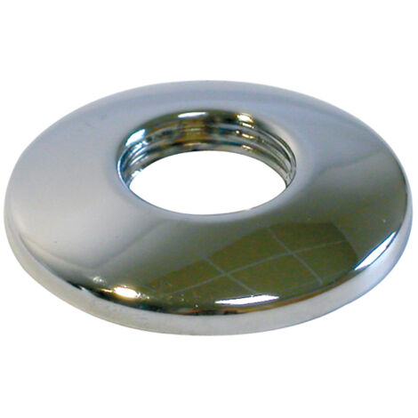 Sanitaire-Distribution – Rosace bombée chromée à visser – Diamètre extérieur 1/2'' – Diamètre intérieur 15-21 mm – Laiton brillant pour robinetterie
