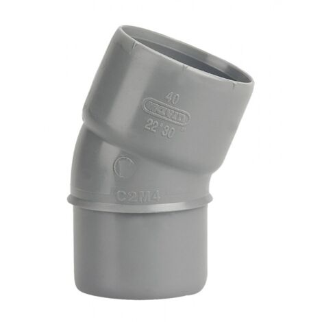 Coude PVC mâle-femelle 22-30° D100 - WAVIN - 3026049 (1/2)