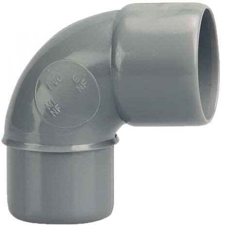 Wavin – Raccord d'évacuation PVC coude mâle femelle 87°30 D100 – Emboîture à coller – Pour évacuation eaux usées – 3026036 (1/2)