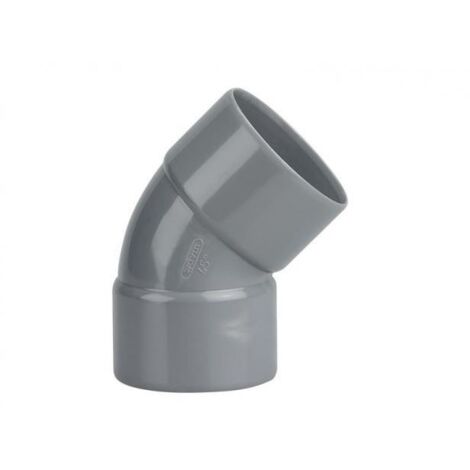 Coude PVC double Femelle 45° D50 - WAVIN - 3026066 (1/2)