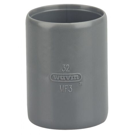 Wavin Manchon à butée sans lèvre femelle gris D80 PVC (1/2)