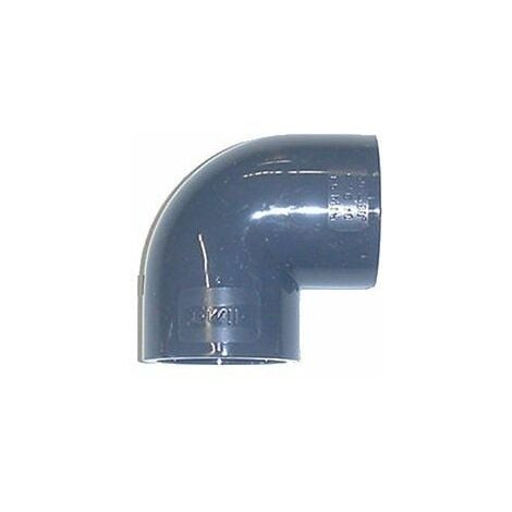 Coude simple PVC pression 90° - Femelle /Femelle à coller. - Diamètre 32 mm