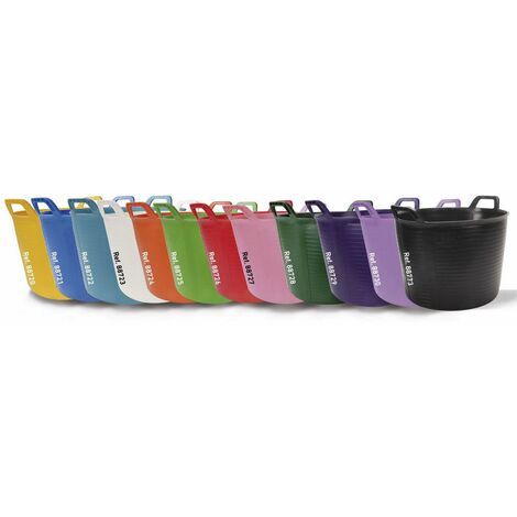 Rubi – Auge en plastique bleu 40L – Polyéthylène haute densité – Poignées renforcées pour transport facile – 88721