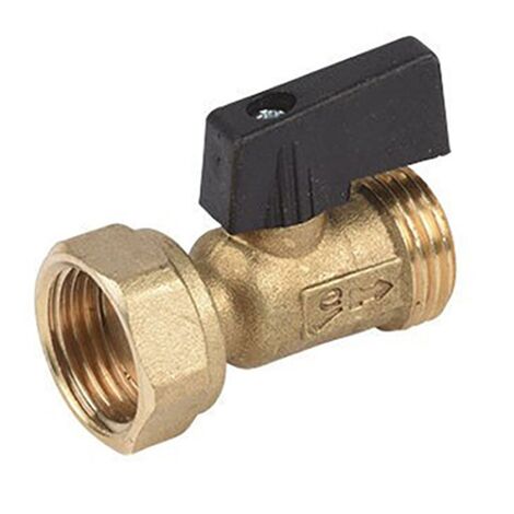 Pbtub – Vanne papillon monobloc à sphère F 1/2 – Laiton CW617N résistant à la corrosion – Poignée papillon en plastique noir – : VANP2E