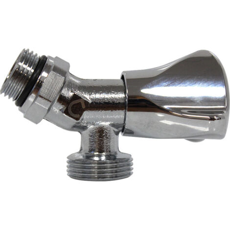 Somatherm – Robinet de machine à laver orientable en laiton CW617N – Raccord mâle 1/2' et 3/4' – Étanchéité optimale avec joint EPDM