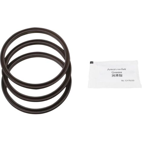 Hansgrohe – Kit de joints d'étanchéité pour mitigeur de cuisine – 3 joints plats caoutchouc – Sachet de graisse inclus – Remplacement efficace