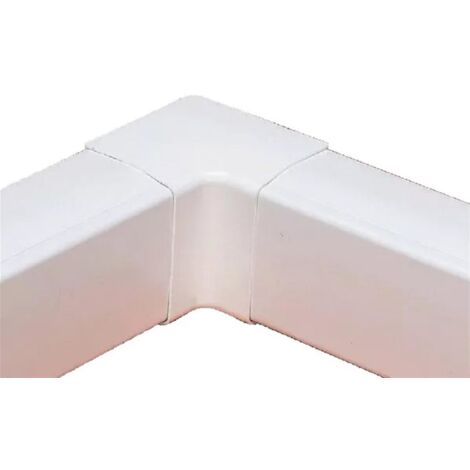 Coude intérieur 90° pour goulotte 80 x 60 mm – PVC M1 rigide – Résistant au feu et stabilisateur UV – Antichoc