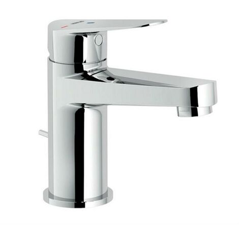 Nobili – Mitigeur lavabo chromé monocommande – Mousseur anticalcaire M24 x 1 – Limiteur d'énergie eau froide – Design intemporel (1/7)