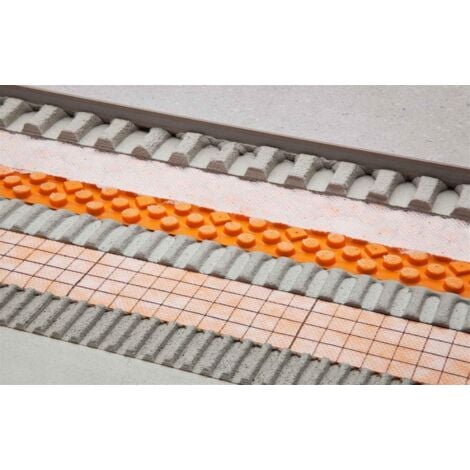 Natte de désolidarisation et de drainage en polyéthylène DITRA-DRAIN - La coupe de 1 M de large - Prix au M² - DITRA DRAIN 4