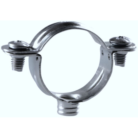 Fischer – Collier de serrage acier zingué pour tuyaux 63 mm – Lot de 20 pièces – Montage rapide avec embase taraudée 7 x 150 mm
