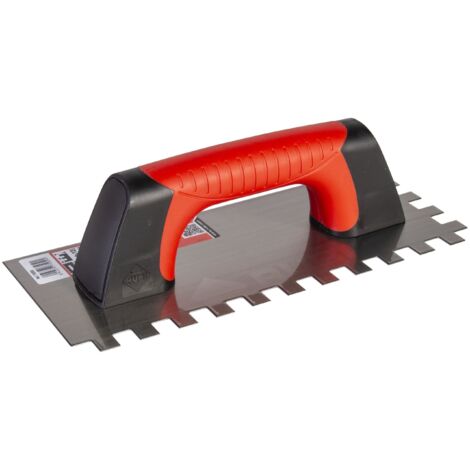 Peigne en acier 28 cm – Manche Rubiflex fermé – Lame résistante à l'usure – Parfaite planéité – Poignée ergonomique