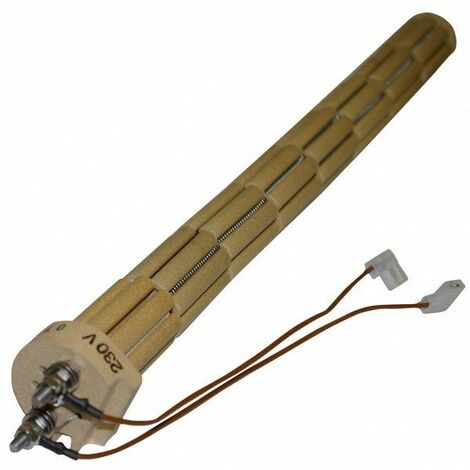 Diff – Résistance stéatite barillet tête ovale 2000W – Longueur 380mm – Mono – Pour chauffe-eau électrique Chaffoteaux - 396117-01