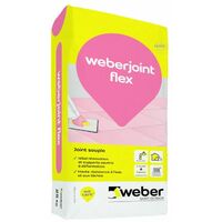 Weber Saint Gobain – Joint flexible pour carrelage – Sac 5 kg – Haute résistance à l'eau – Application sur supports contraignants – Couleur gris perle