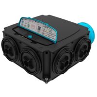 Atlantic – VMC simple flux hygroréglable – 4 piquages Ø 80 mm et 1 Ø 125 mm – Détection de présence pour évacuation rapide des odeurs – Silencieuse 32 dB