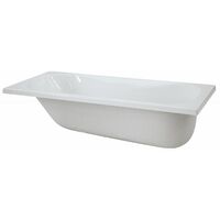 Novellini – Baignoire rectangulaire CALYPSO 160 x 70 cm – Acrylique blanche – Fond plat antidérapant – Livrée avec pieds