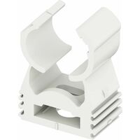 Clips en polyamide blanc - Clips monobloc - Diamètre : 20 mm - Blanc - Vendu à l'unité