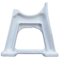 Pied pour radiateur blanc – Support de fixation chauffage central – Dimensions 95,5mm x 57,26mm – Accessoire pour radiateurs en fonte – Chauffage Francais