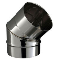 Poujoulat – Coude inox SOI à facettes soudées 90° – Diamètre 150 mm – Acier inoxydable résistant à la corrosion – Pour chaudières gaz, fioul, bois, charbon