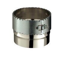 Poujoulat – Raccord flexible inox 130mm – Raccord fumisterie rond – Conduit simple paroi pour évacuation des fumées – Léger et facile à installer