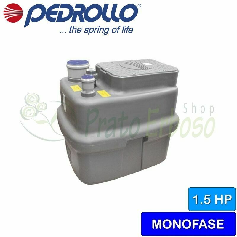 ELETTROPOMPA SOMMERGIBILE PER ACQUE LURIDE CON TRITURATORE PEDROLLO  MONOFASE TRM 1.1 Kw 1.1-HP 1.5