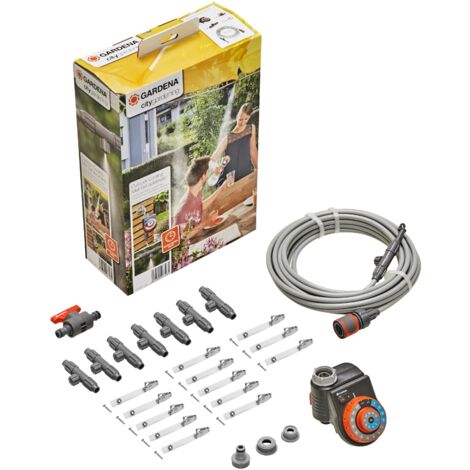 GARDENA Set nebulizzatore da esterni con frequenza e durata impostabili, ideale per rinfrescarsi (13137-20) (1/5)