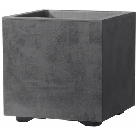 Deroma Vaso Cubo Millenium Antracite 25x25x25 cm