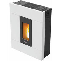 Pegaso Tabla - Stufa a pellet ventilata da 7 Kw bianca