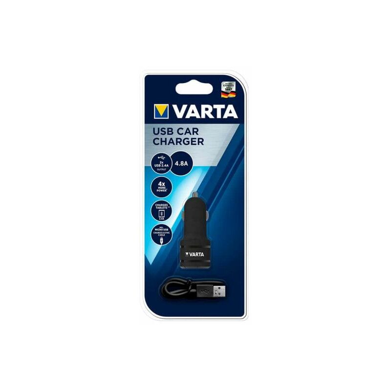 Adattatore e caricabatterie per auto USB VARTA