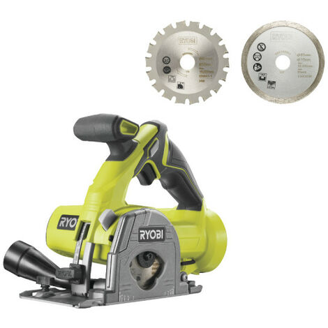 Confezione RYOBI - Sega multi materiale R18MMS-0 - 18V OnePlus 85mm - 2 lame - Senza batteria o caricatore - Kit 2 lame