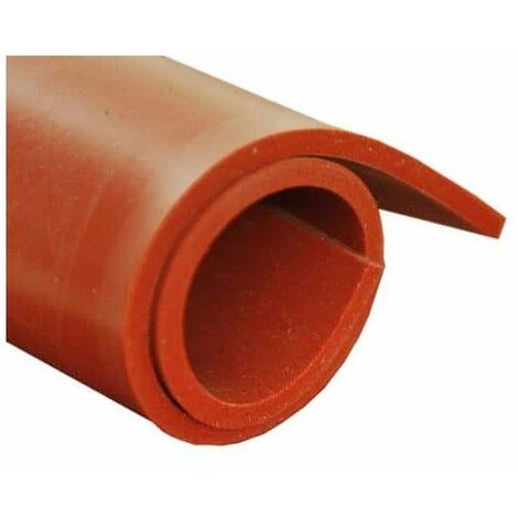 foglio di gomma di silicone 100x120cm rosso 1 mm di spessore