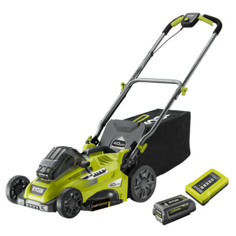 Tosaerba a spinta RYOBI 36V - taglio 40cm - 1 batteria 5,0Ah - 1 caricatore - RLM36X41H50G
