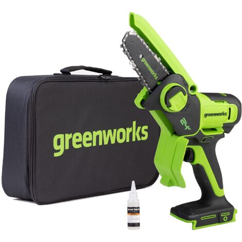 Sega da giardino 10 cm 24V GREENWORKS - Senza batteria né caricatore - G24MCS10