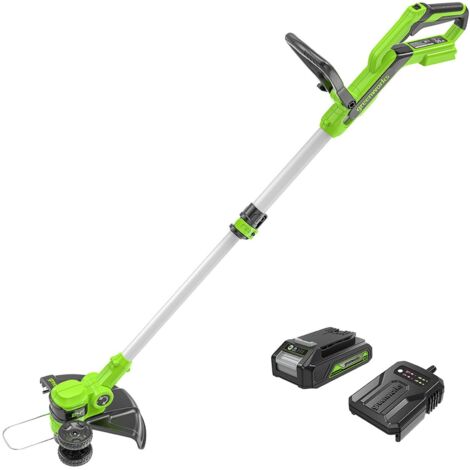 Tagliabordi a batteria 30cm 24V GREENWORKS - Batteria 2,0Ah - Caricabatterie - G24LT30K2