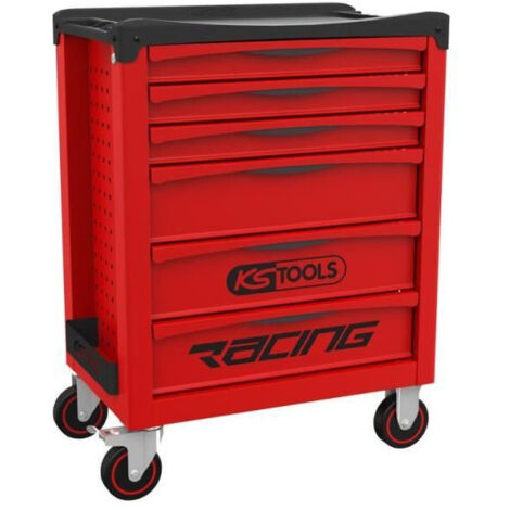 Servante - Vide - 6 tiroirs - KS Tools - 855.0006 - Rouge - Charge max par tiroir 30 kg - Servante d'atelier