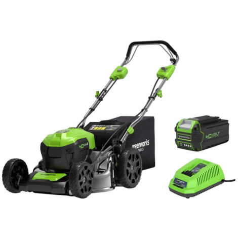 GREENWORKS - Tosaerba semovente 40V - Larghezza di taglio 46 cm - 1 batteria 4,0 Ah - 1 caricabatteria - GD40LM46SPK4x