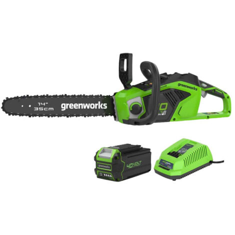 Motosega a catena Brushless GREENWORKS 40V - 35 cm - 1 batteria 4,0 Ah - 1 caricatore - GD40CS15K4