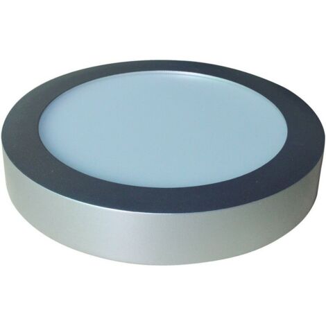 Downlight LED superficie tonda 20w 1500lm 6400k luce fredda ø22x3,5cm cromo EDM (1/4)