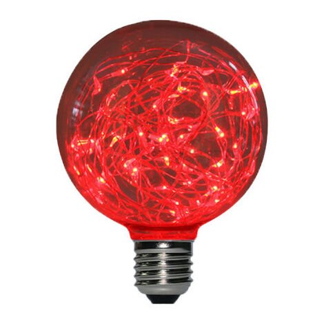 XXCELL lampadina LED a globo rossa con filo di rame - 2 W - E27