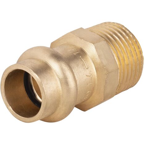Manguito Macho Cobre a Prensar QUICK PLOMBERIE - Ø14 Macho 1/2
