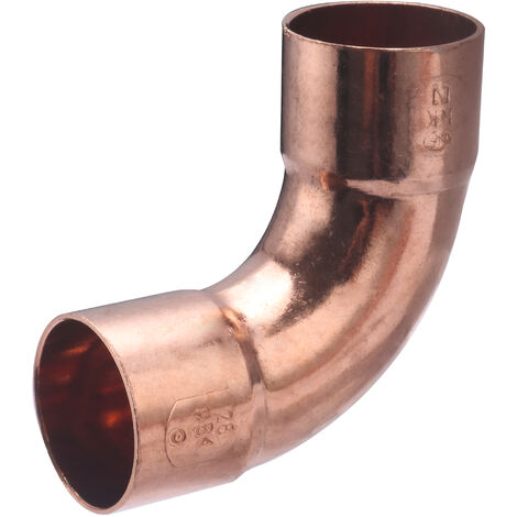 Racor de soldadura de cobre curvado a 90° D.28 para tubo de cobre Centrale Brico