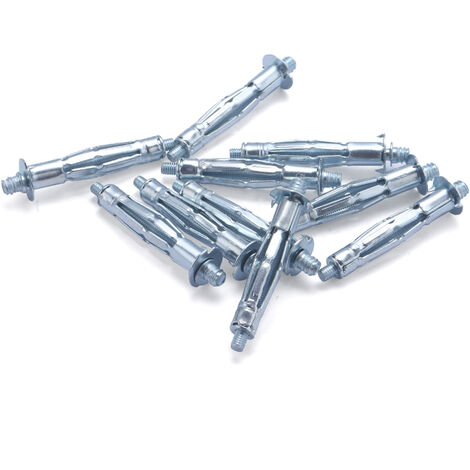 10 Tornillos Doble Roscar M7x150 + Taco Metalico para Yeso - QUICK PLOMBERIE (1/5)