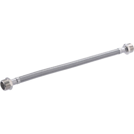 Flexible de Acero Inox Macho Macho DN8 QUICK PLOMBERIE - M1/2 longitud 300mm, paso interior 8 mm