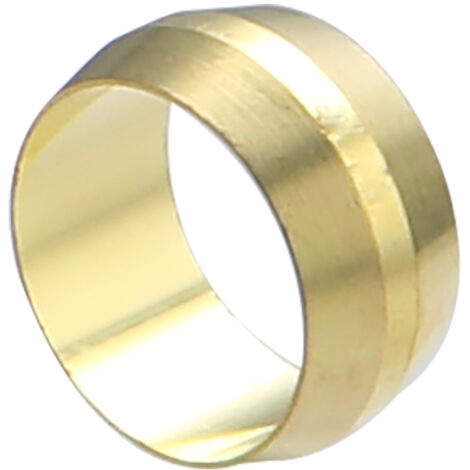Juego de 4 anillos de sujeción bicónicos de latón D.14 para tubo de cobre Centrale Brico