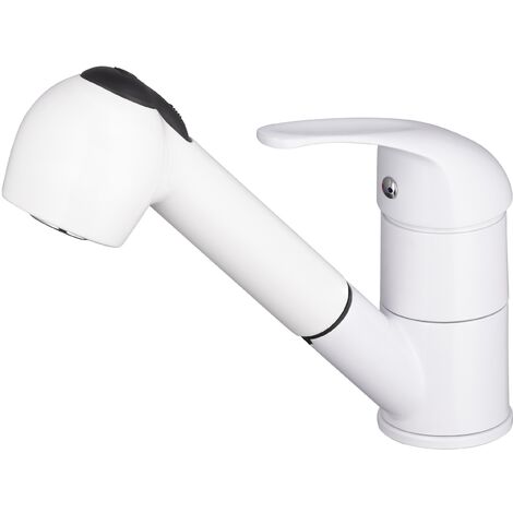 Grifo de fregadero Blanco con rociador POLA by Eurosanit