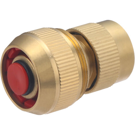 Conector de Latón para Manguera de Riego Conexión Automática AROZ Ø19 mm Aquastop