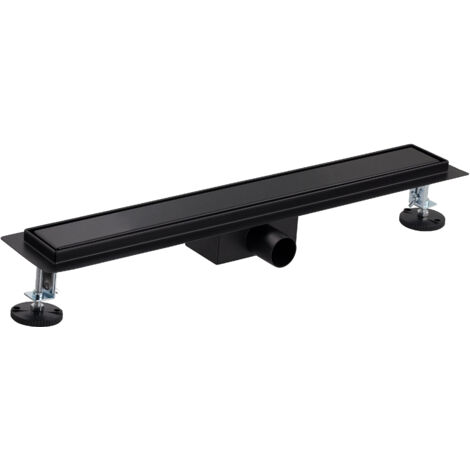 Canaleta de ducha italiana con rejilla color negro mate, para enlosar NOYON & THIEBAULT 70x600 - Ø40