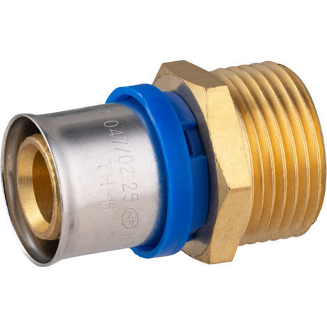 Racor macho para prensar tubo multicapa QUICK PLOMBERIE Ø25 M1'