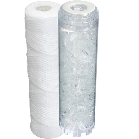 Kit de cartucho anticálcico de polifosfato + cartucho antiimpurezas con una duración de 12 meses de la marca ORIA.