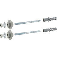 2 tornillos de fijación para lavabo, 8x110 mm, con arandelas ajustables - Taco 12x60 mm NOYON & THIEBAULT