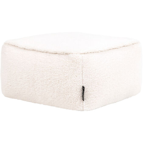Pouf Repose-Pieds Chenille Vert Sauge – Ultra Confortable, Rempli Billes, Pouf Salon Chambre Déco Luxe